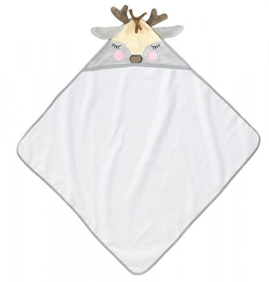 Baby First Christmas Reindeer Hooded Towel