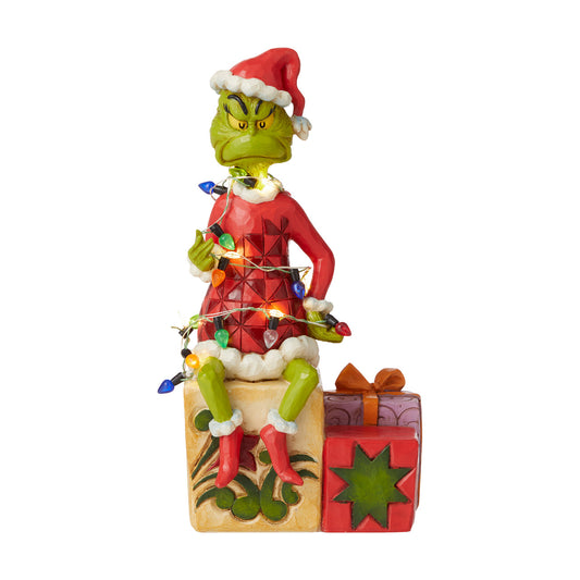 The Grinch with lights Figurine