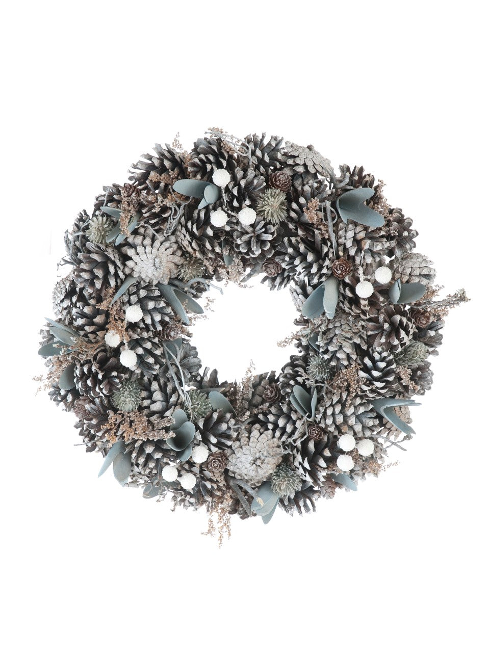 Frosted Pinecone Wreath.