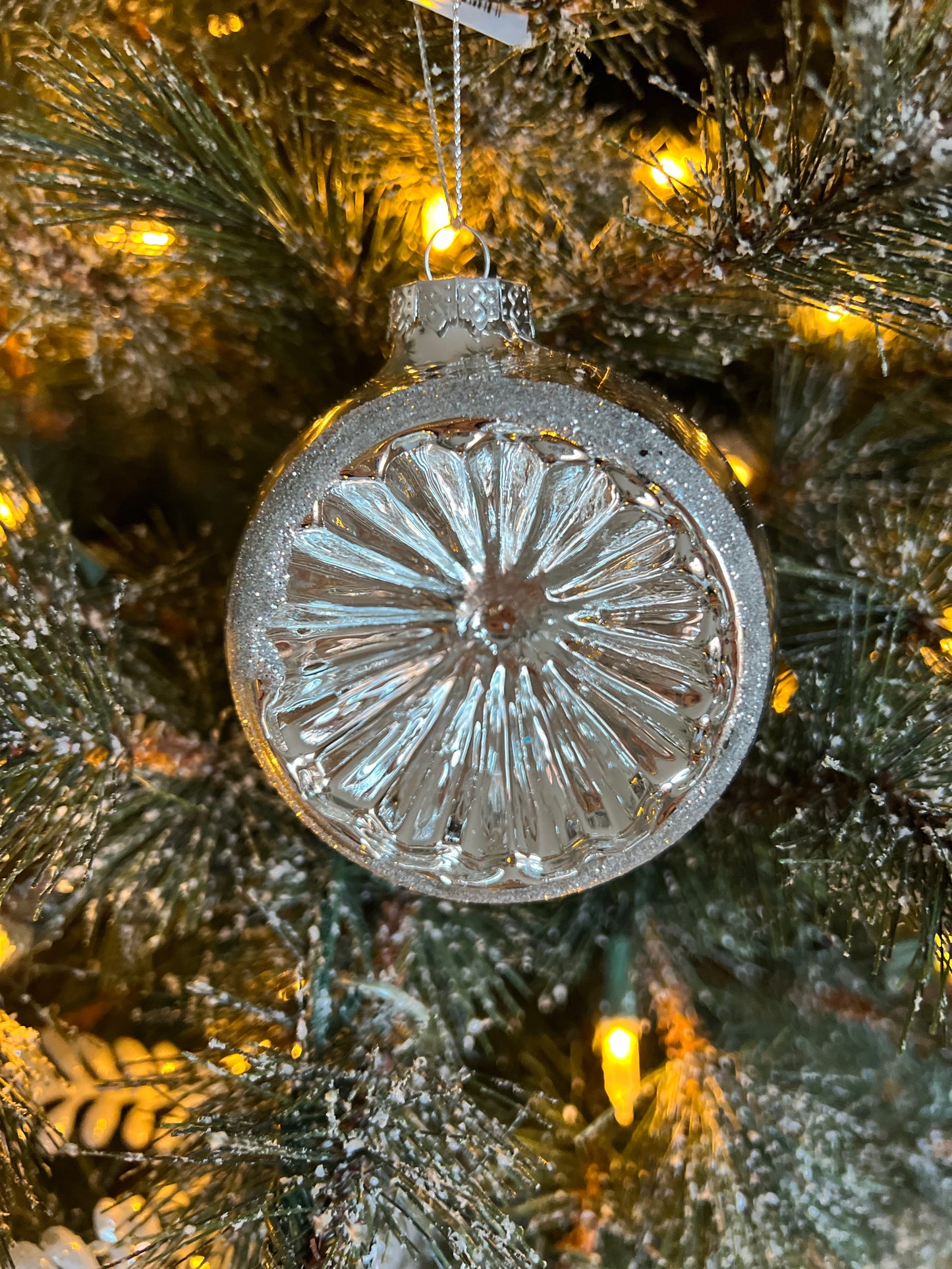 Metallic Reflector Glass Ornament