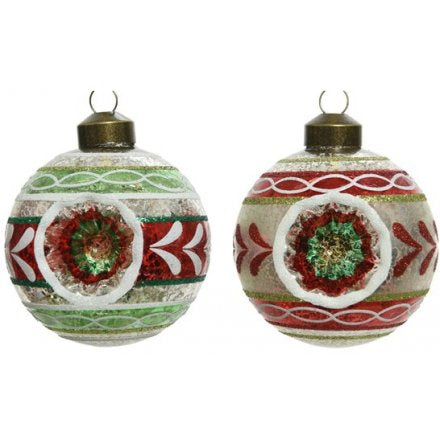 Traditional Christmas Glass Bauble Mix