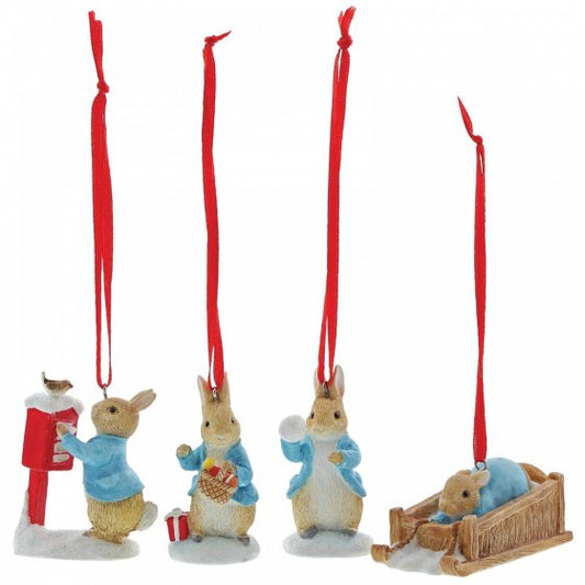 Peter Rabbit Set of 4 Hanging Ornaments