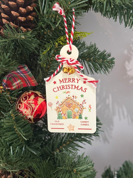 15cm Hanging Wood White Chopping board with House decoration