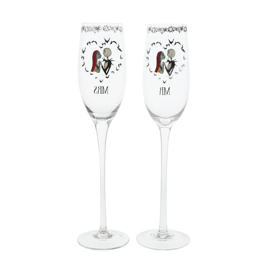 MR and MRS The Nightmare before Christmas Glass Set - Disney Tim Burtons