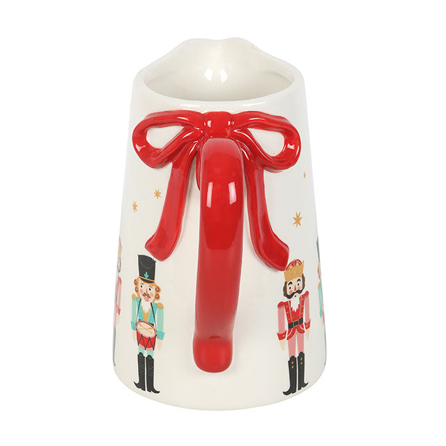 Nutcracker Ceramic Flower Jug with Bow