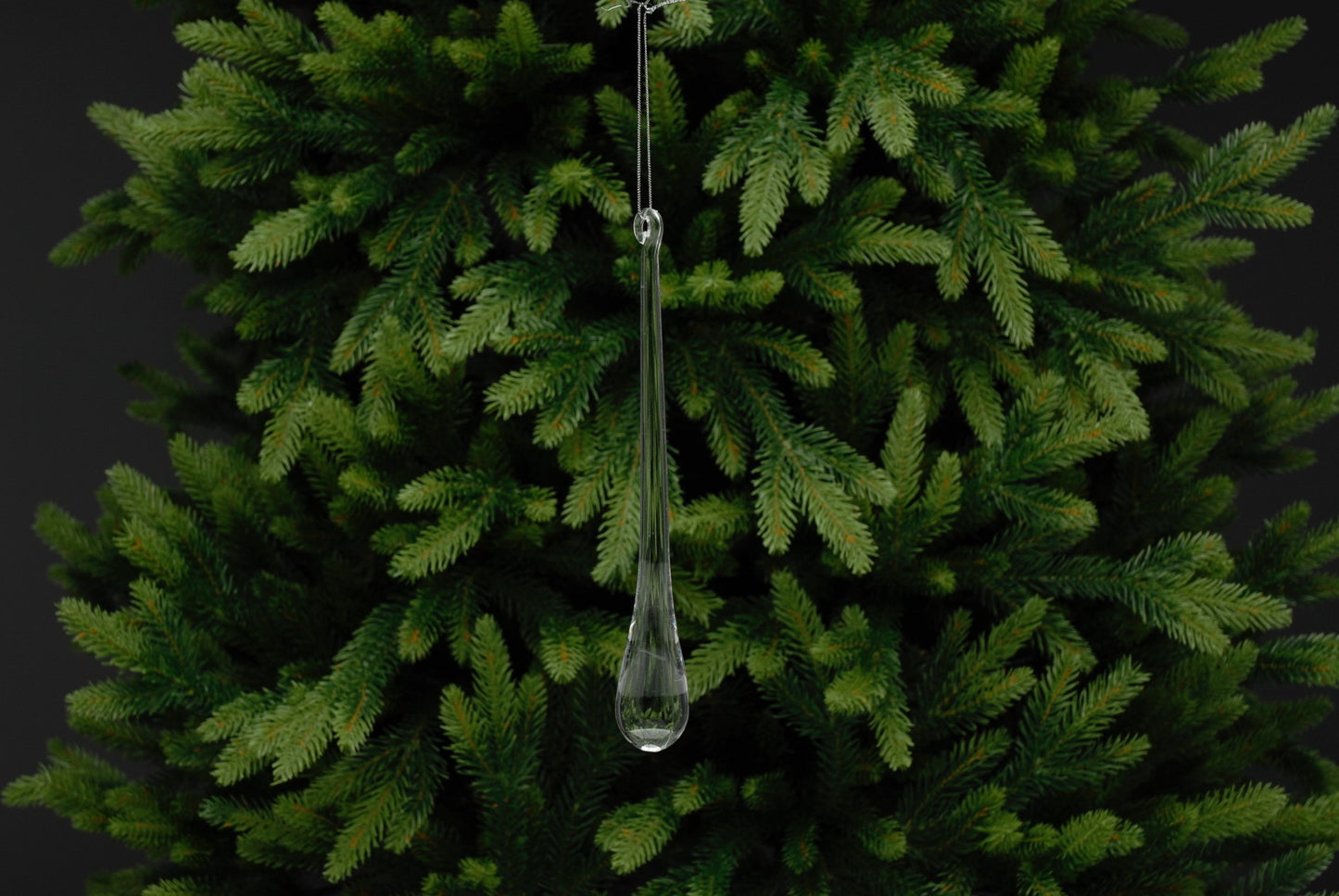 20cm Medium Clear Acrylic Droplet Tree Ornament