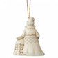 White Woodland Santa Hanging Ornament - Heartwood Creek by Jim Shore