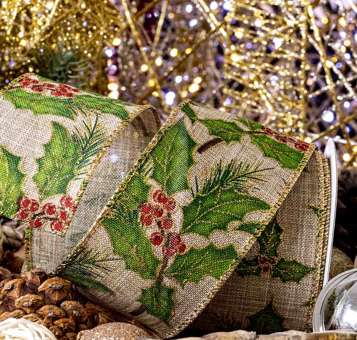 Christmas Holly Ribbon