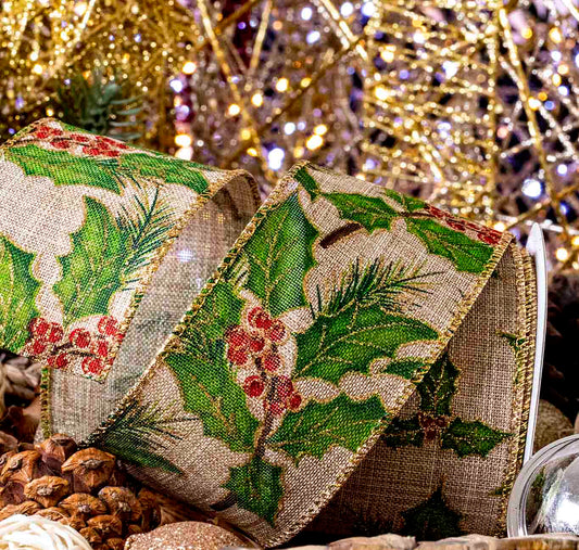 Christmas Holly Ribbon