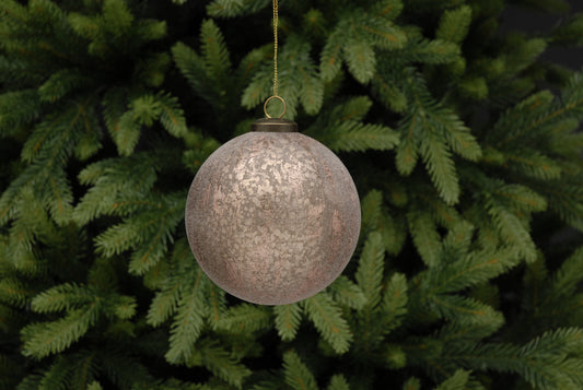 Glass Bronze Marble Effect Ornament