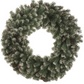 60cm Frosted Wreath with cones