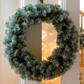 100cm Frosted wreath with cones