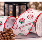 Wired Edged Candy Cane Christmas Ribbon