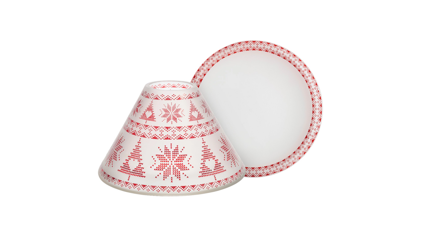 Red Nordic Frosted Glass - Large