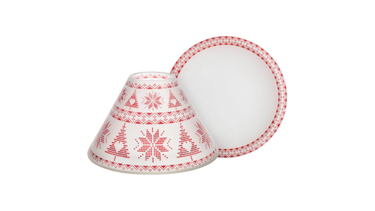 Red Nordic Frosted Glass - Large