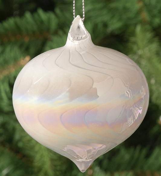 8cm Glass Pearl onion shape Ornament