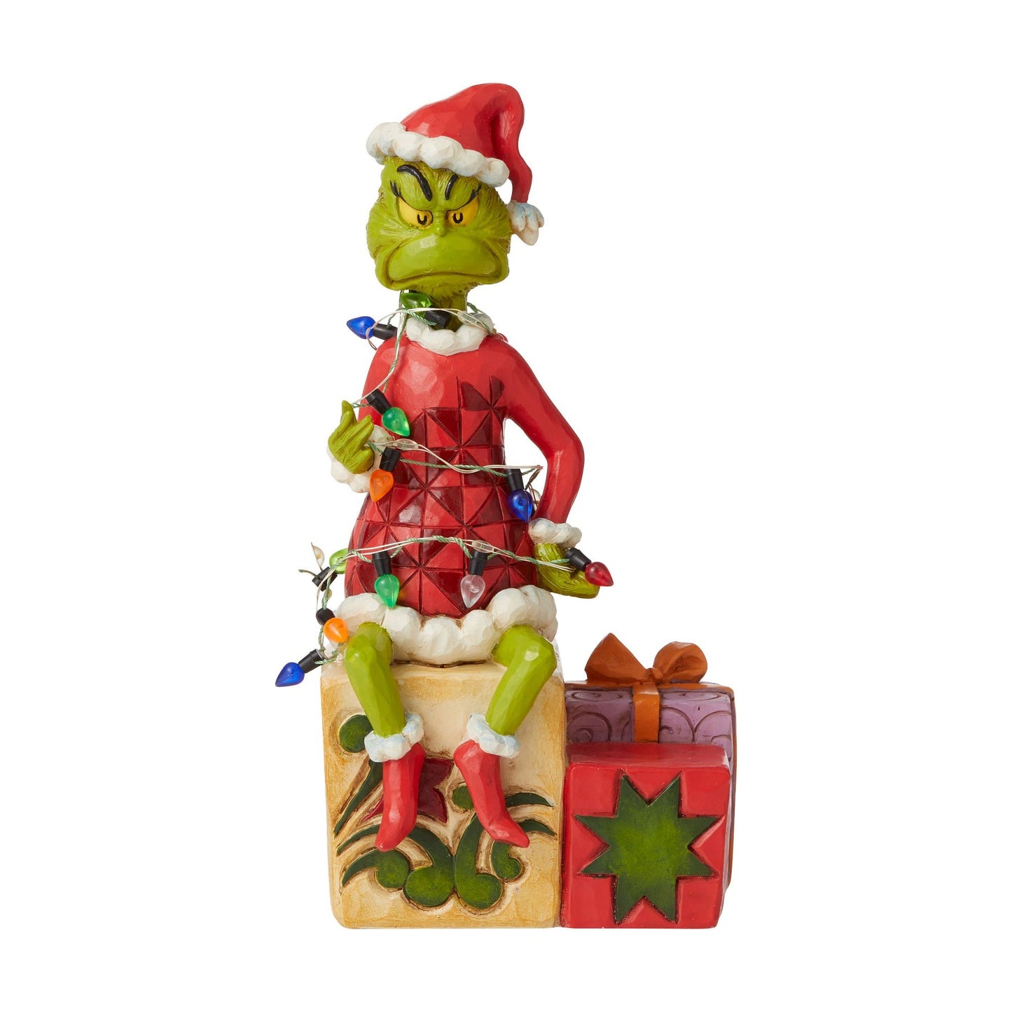 The Grinch with lights Figurine