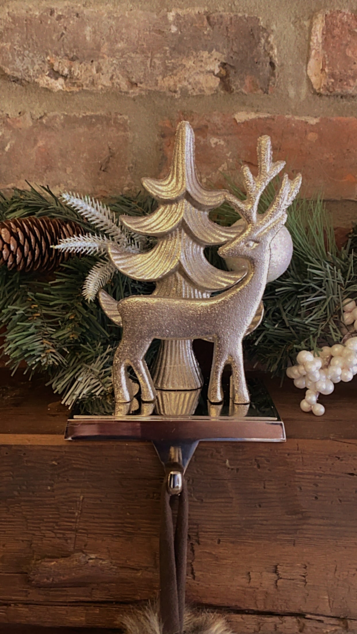 Reindeer Tree Stocking Hanger 20cm