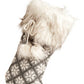 Grey and White Fair Isle Pattern Stocking