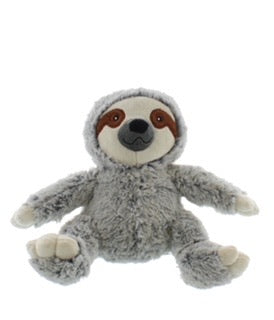 Light grey plush sloth door stop